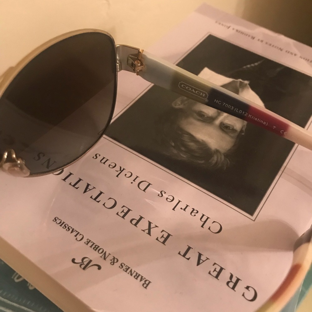 Coach aviator sunglasses.